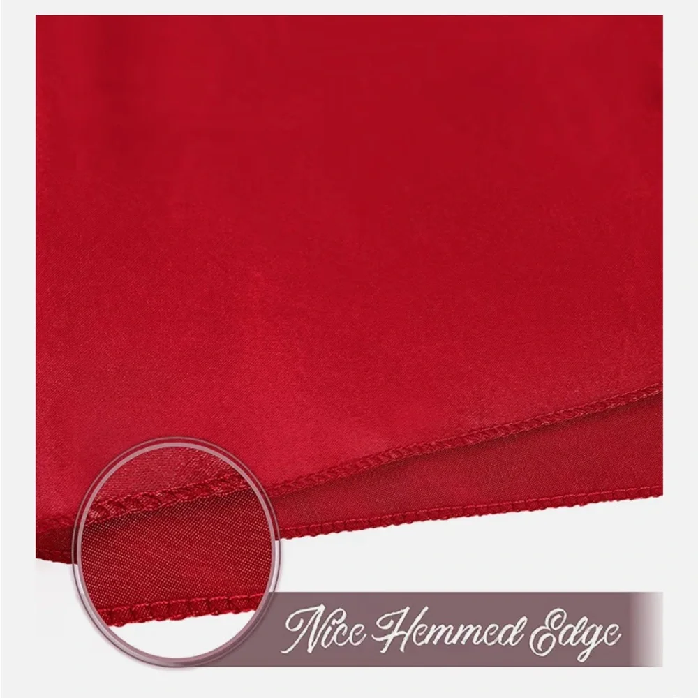Elegant Red Satin Napkins set of 12